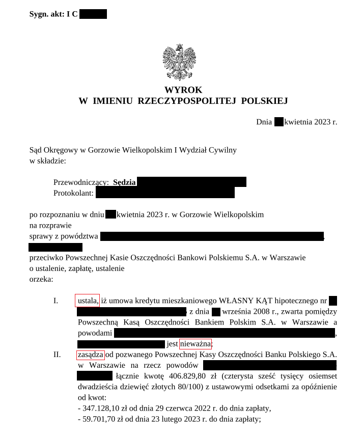 Kredyt frankowy – nieważność umowy?